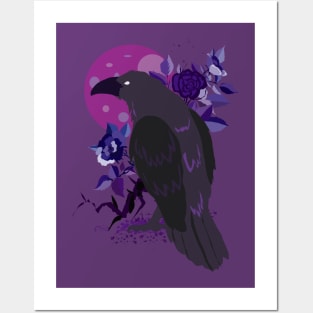 Purple crow Posters and Art